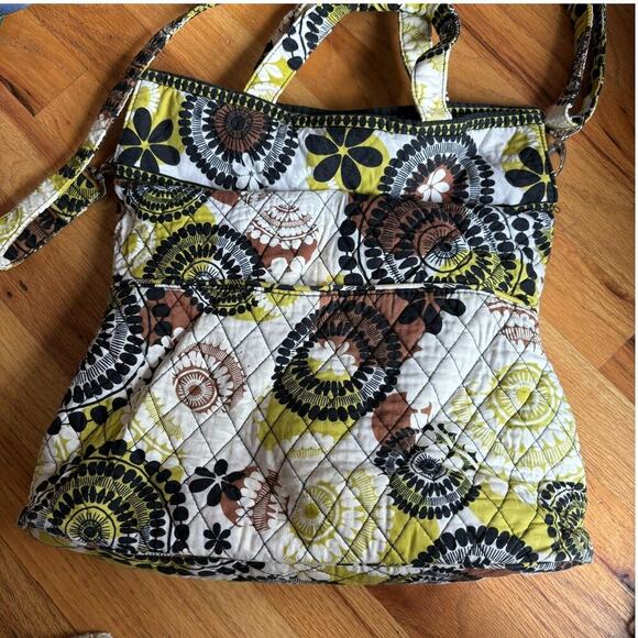 VERA BRADLEY Convertible Crossbody Shoulder Hand Bag Cocoa Moss - Picture 5 of 13